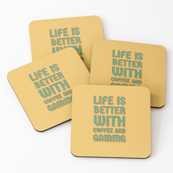 Item preview, life is better with coffee and gaming designed and sold by derryshop.