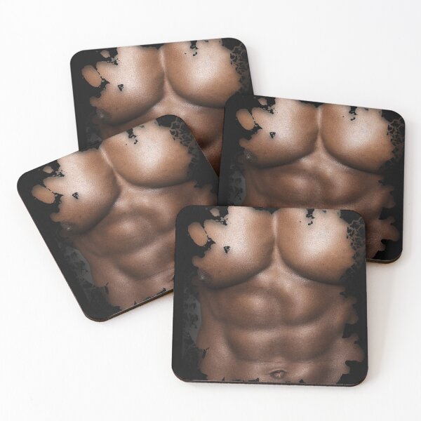 Item preview, Realistic Chest Six Pack Fake Abs Muscle Man designed and sold by WillPowerApp.