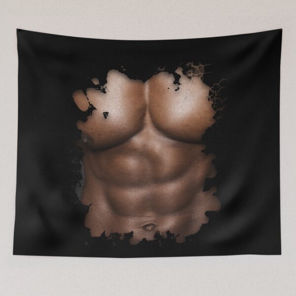 Item preview, Realistic Chest Six Pack Fake Abs Muscle Man designed and sold by WillPowerApp.