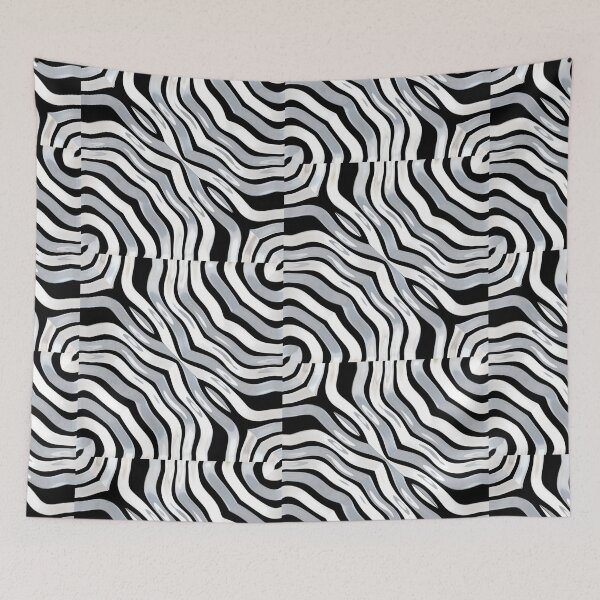 Item preview, white and black ripples canceling each other out designed and sold by Arcane  Adorable.
