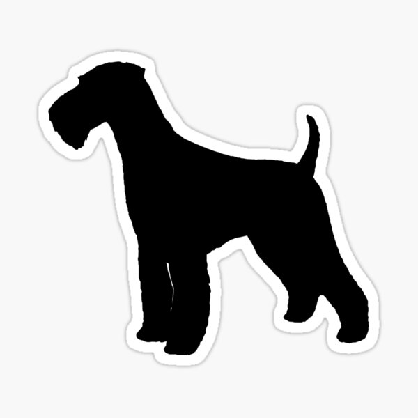 Airedale Terrier Silhouette(s) Sticker