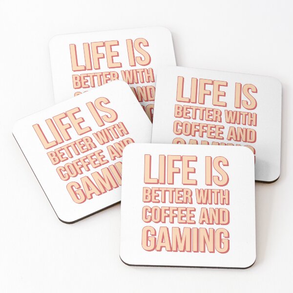 Item preview, life is better with coffee and gaming designed and sold by derryshop.