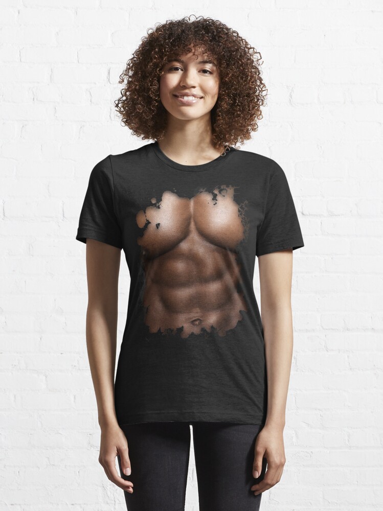 Fake Sixpack Fake Abs Abdominal Muscles Gym T-Shirt by Mister Tee - Pixels