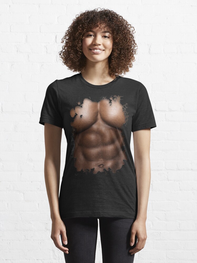 Fake Sixpack Fake Abs Abdominal Muscles Gym T-Shirt by Mister Tee - Pixels