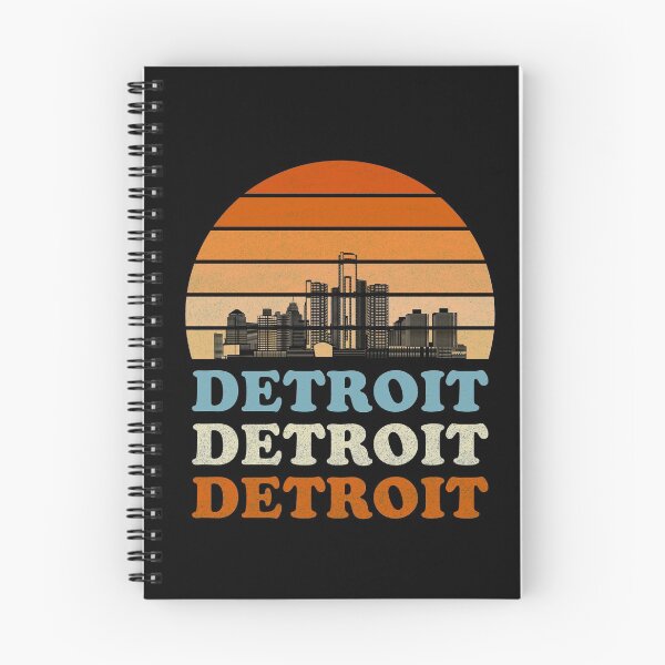 Aperçu de l'œuvre Detroit City Skyscraper Skyline rétro créée et vendue par likebakerdo.