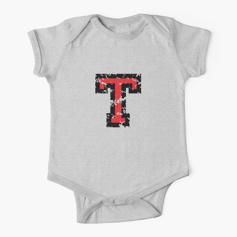 Letter T Distressed Two Color Black Red Character Ipad Case