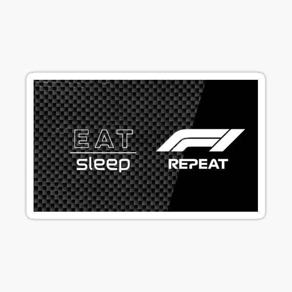 Eat Sleep F1 Wiederholen | Kohlefaser Sticker