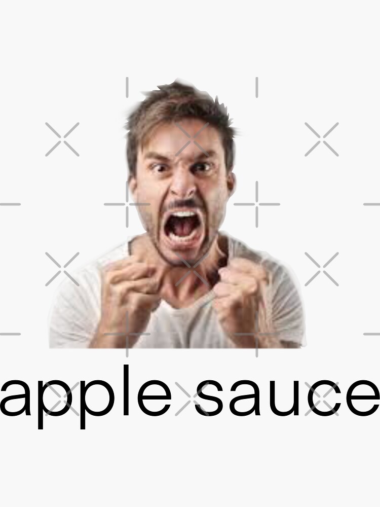 "apple sauce" Sticker for Sale by rand0mcreations Redbubble