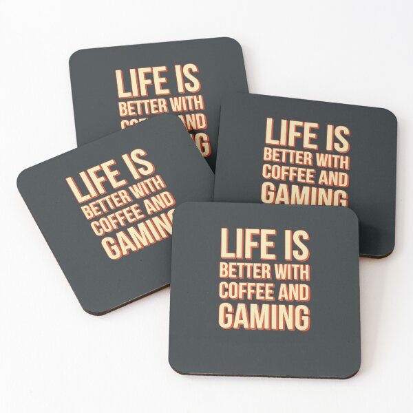 Item preview, life is better with coffee and gaming designed and sold by derryshop.