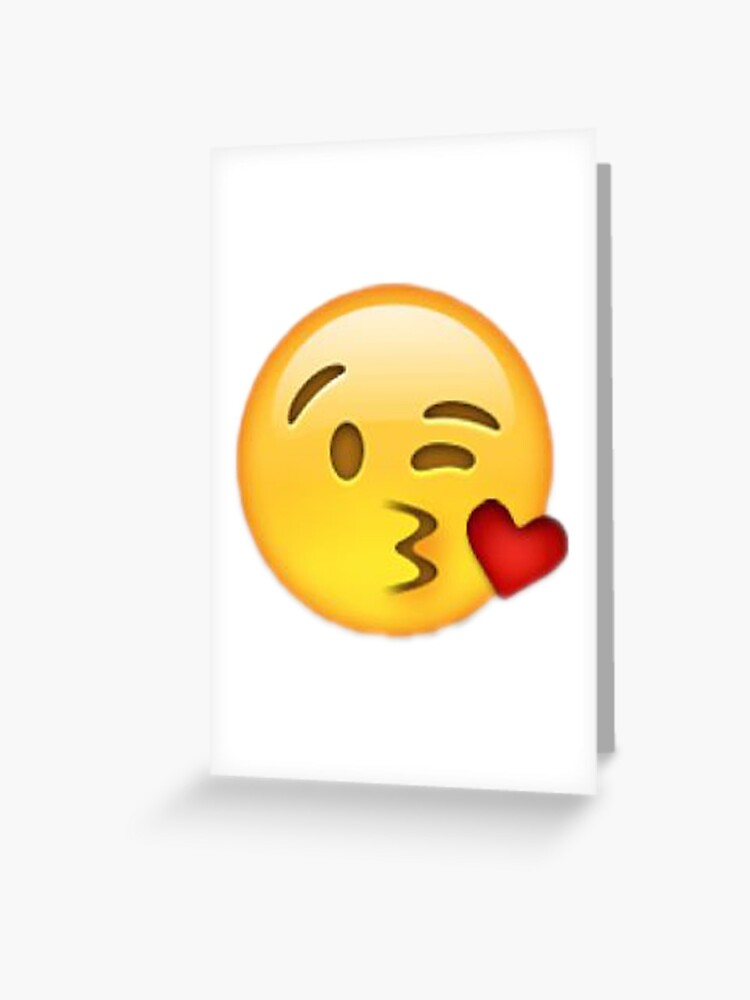 Kissy Face Emoji Greeting Card By Bryce Redbubble