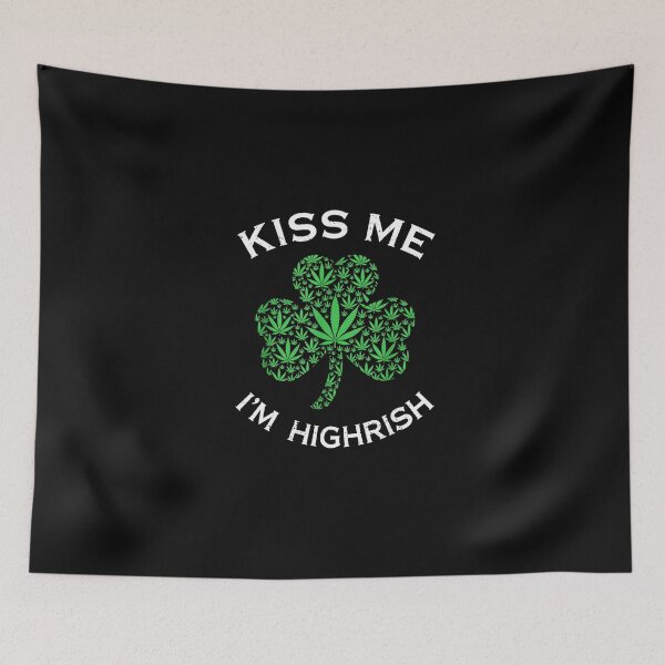 Item preview, Kiss Me Im Highrish Clover Marijuana Funny Irish designed and sold by Colleen206.