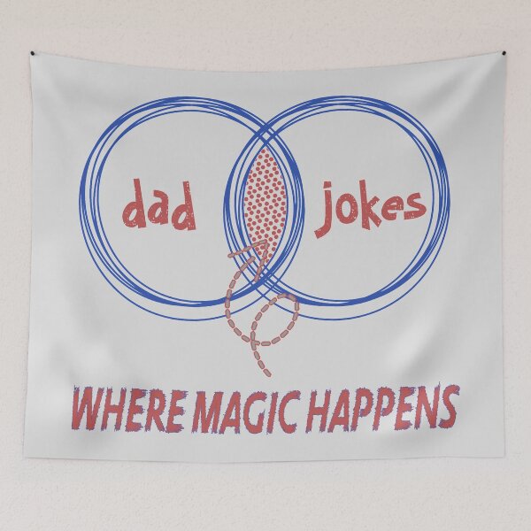 Item preview, Dad jokes funny Venn diagram designed and sold by SidTastic .