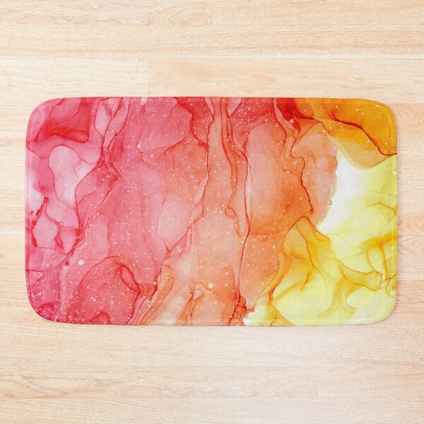 Item preview, Red Yellow Orange Abstract 131 Alcohol Ink Painting by Herzart designed and sold by herzart.