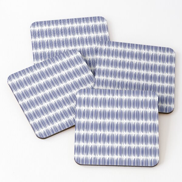 Item preview, Blue and white stitches - geometric pattern - blue cactus - abstract pattern designed and sold by smooshfaceutd.