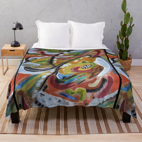Item preview, Abstract Art Depicting Farm Yard Animals and Nature, Bright and Colourful designed and sold by HopeMerc.