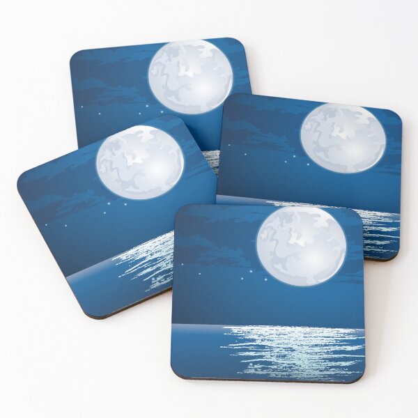 Item preview, Moonlight path on night sea water surface designed and sold by odrito.