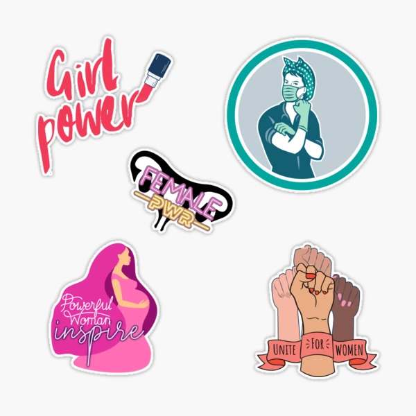 Female Power Sticker pack 2, Let your Sticker Talk New Collection
