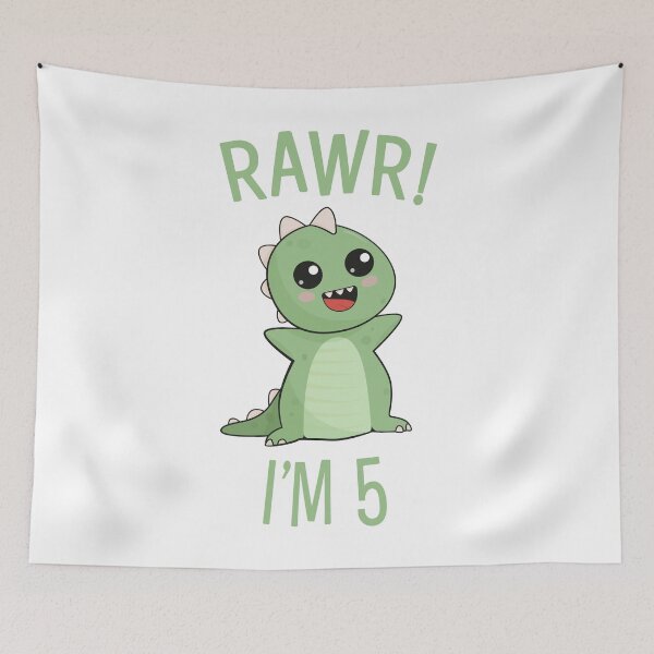 Item preview, Rawr! Cute Dinosaur - I'm 5 designed and sold by PaulSDesign.
