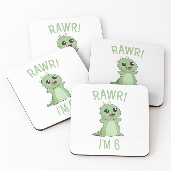 Item preview, Rawr! Cute Dinosaur - I'm 6 designed and sold by PaulSDesign.