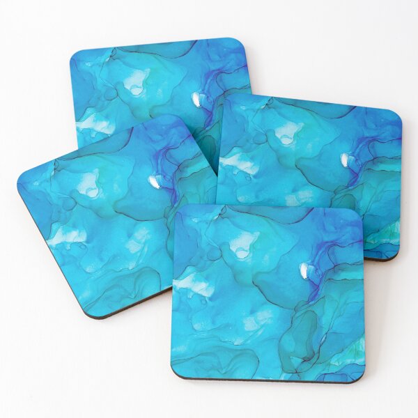 Item preview, Blue Alcohol Ink Abstract 131 Painting created by Herzart designed and sold by herzart.