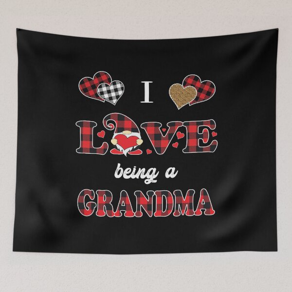 Item preview, I Love Being Grandma Cute Gnomes Valentines Day Matching Family Black Red Plaid Granny Gifts designed and sold by clothesy7.