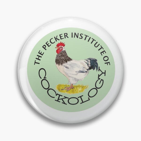 Item preview, Institute of Cockology, Chicken logo, rooster badge designed and sold by PaulRaynor.
