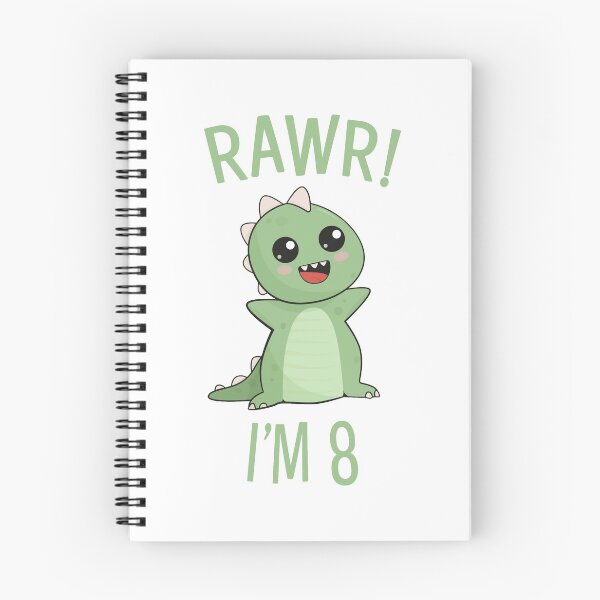 Item preview, Rawr! Cute Dinosaur - I'm 8 designed and sold by PaulSDesign.