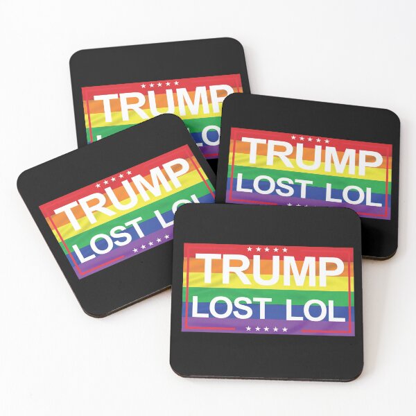 Item preview, Trump Lost LOL LGBTQ Pride Flag designed and sold by Altohombre.