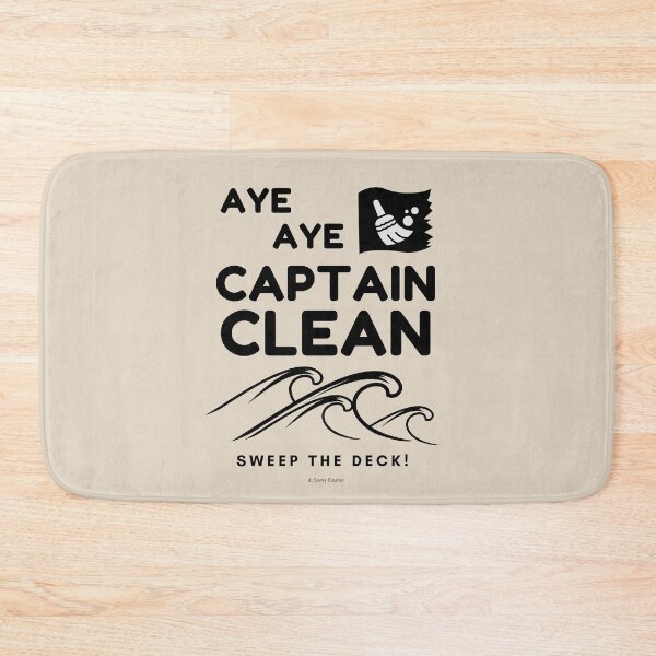 Item preview, Aye Aye Captain Clean Sweep The Deck Broom Fun Housekeeping Humor designed and sold by SavvyCleaner.