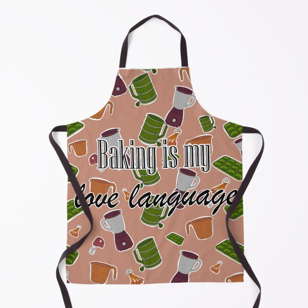 Item preview, Baking is my love language (tan/ salmon background) designed and sold by Leila Martinez.