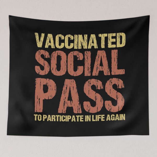 Item preview, Vaccinated - Social Pass to participate in life again - Vaccine, Vaccination Club Pub designed and sold by Dream-bubble.