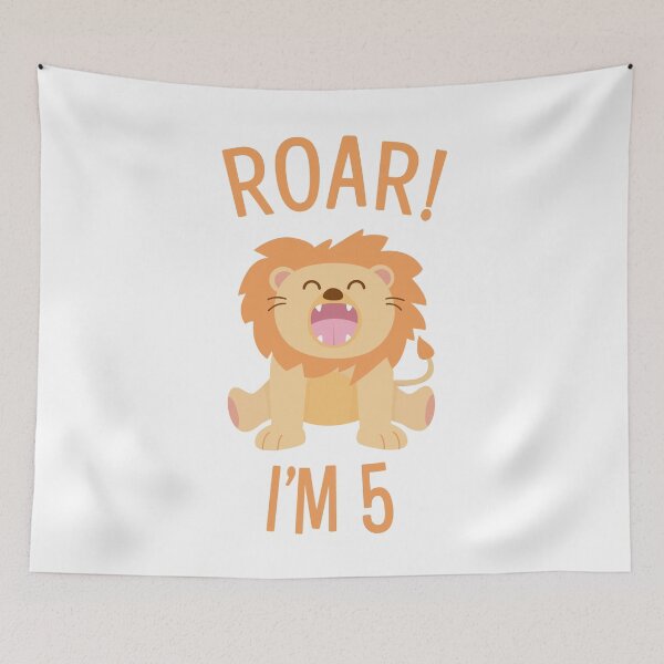 Item preview, Roar! Cute Lion - I'm 5 designed and sold by PaulSDesign.