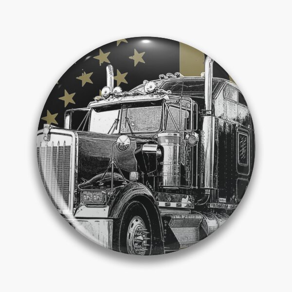 Item preview, Trucker American Flag Big Rig Semi Trailer Truck designed and sold by Saiyarad.