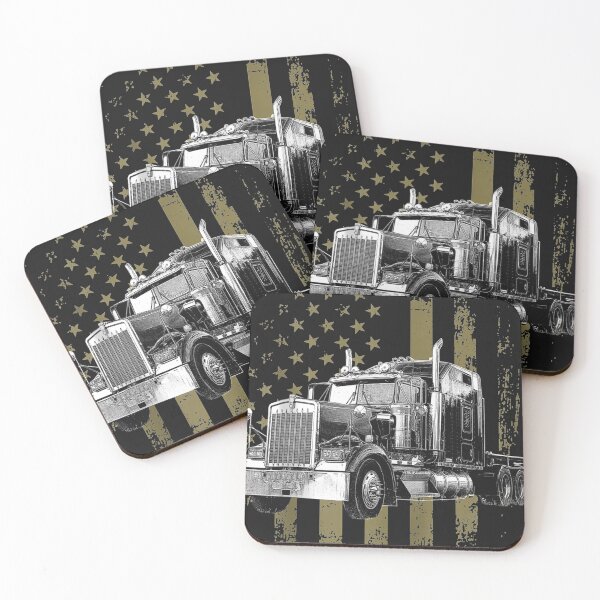 Item preview, Trucker American Flag Big Rig Semi Trailer Truck designed and sold by Saiyarad.