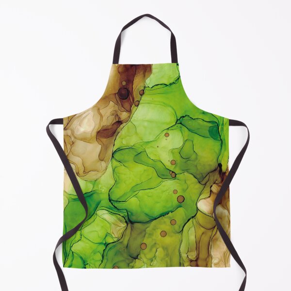 Item preview, Green Brown Abstract 131 Alcohol Ink Painting by Herzart designed and sold by herzart.