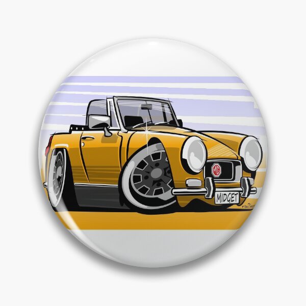 Item preview, MG Midget facelift mk3 caricature bronze yellow designed and sold by car2oonz.