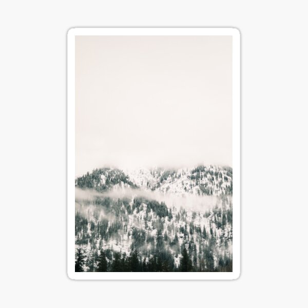 Snowy Mountain Tops Sticker