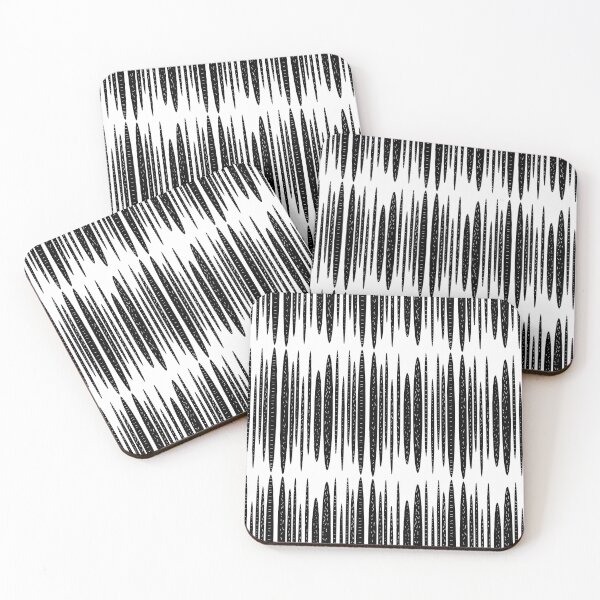 Item preview, Tribal black and white stitches - geometric pattern - neutral - abstract pattern designed and sold by smooshfaceutd.