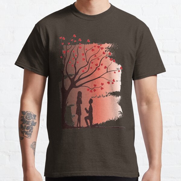 right Print san valentín hechizo te Señores valentin camisa t-shirt Weiss hechizo Sr