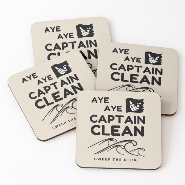 Item preview, Aye Aye Captain Clean Sweep The Deck Broom Fun Housekeeping Humor designed and sold by SavvyCleaner.