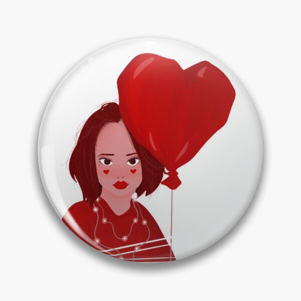 Item preview, Valentine's Day Girl with Balloon designed and sold by angelinemccrory.