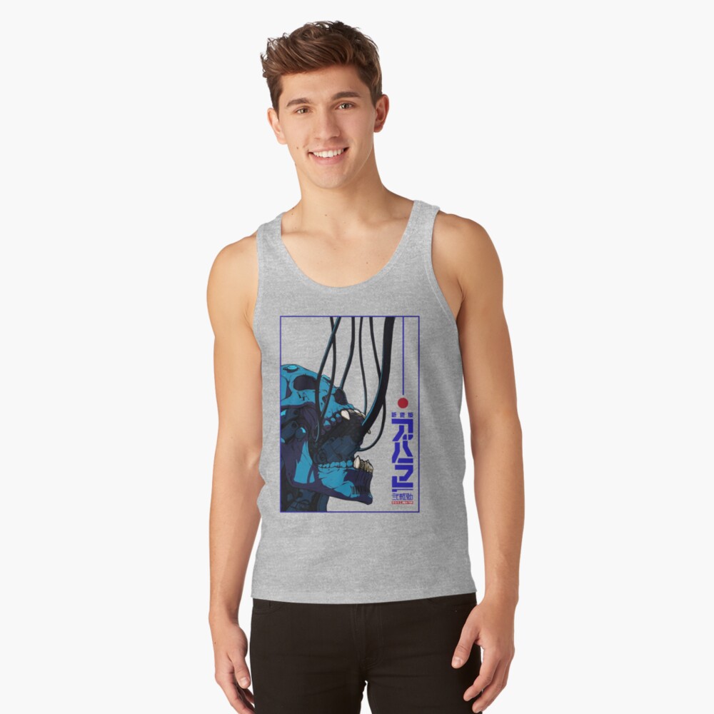 Skull Cyberpunk Cyborg Vaporwave Urban Style Tank Top