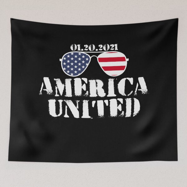 Item preview, INAUGURATION DAY 2021, AMERICA UNITED, BIDEN HARRIS PRESIDENT, USA FLAG GLASSES designed and sold by TheFirstOne.