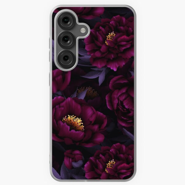 Aperçu de l'œuvre Motif de pivoines aquarelles violettes dessinées à la main Jardin botanique de nuit Jardin de nuit créée et vendue par UtArt.