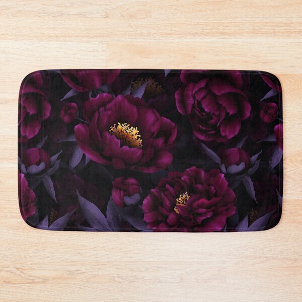 Item preview, Purple Hand Drawn Watercolor Peonies Pattern Botanical Night Garden Nightgarden designed and sold by UtArt.