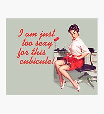 Sexy Office Pin-Up Mouse Pad Photographic Print
