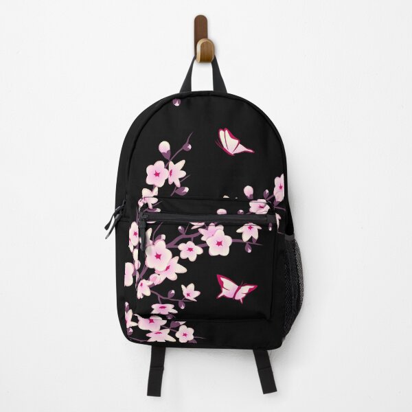 Item preview, Floral Cherry Blossom Pink Black designed and sold by Nina Baydur.