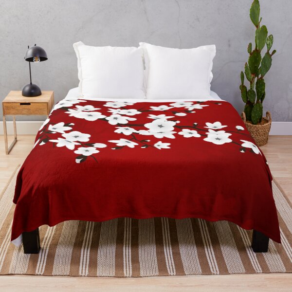 Item preview, Cherry Blossom Red White Asia Floral designed and sold by Nina Baydur.
