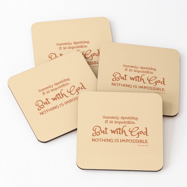 Item preview, With God Nothing is Impossible designed and sold by BatemanBranding.