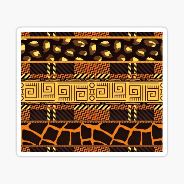 African style Design Print Patchwork Kitenge Ankara Nigeria. Sticker
